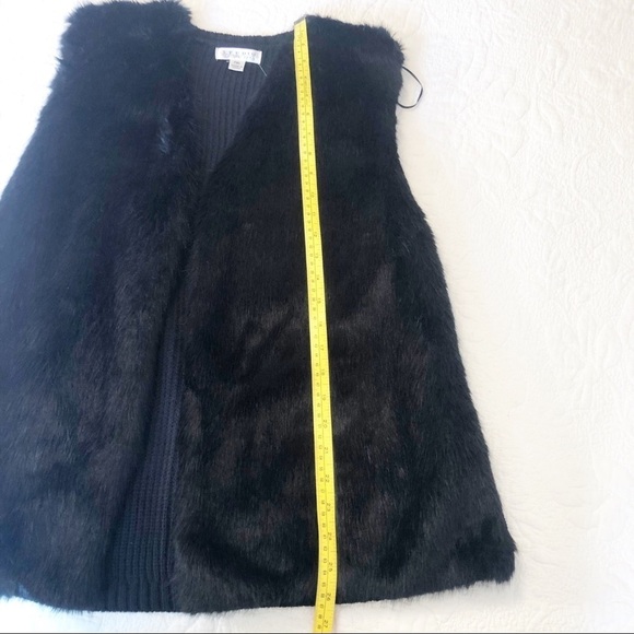 Studio JPR NWT Faux Fur Front Black Vest - XLP - Picture 7 of 9